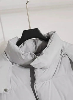 Pocketed Zip Up Hooded Puffer Jacket - DAVERRI FASHIONS