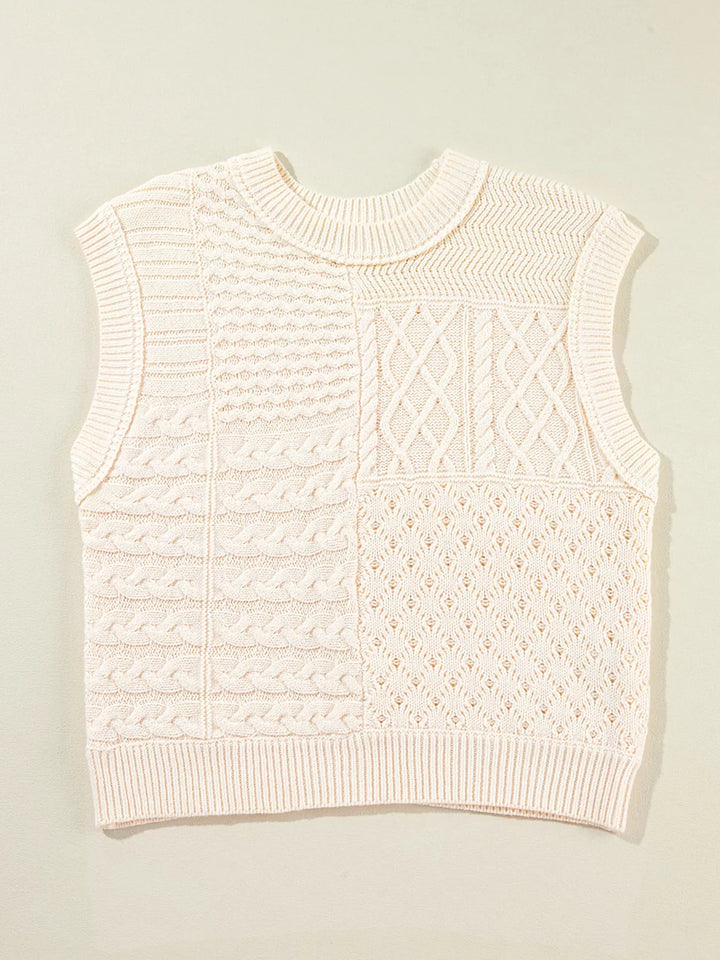 Cable Knit Dolman Sweater Vest | Sweater Vests Daverri Fashions