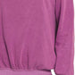 Zenana Soft Fleece Pigment Dye Round-neck Sweatshirts Sweatshirts