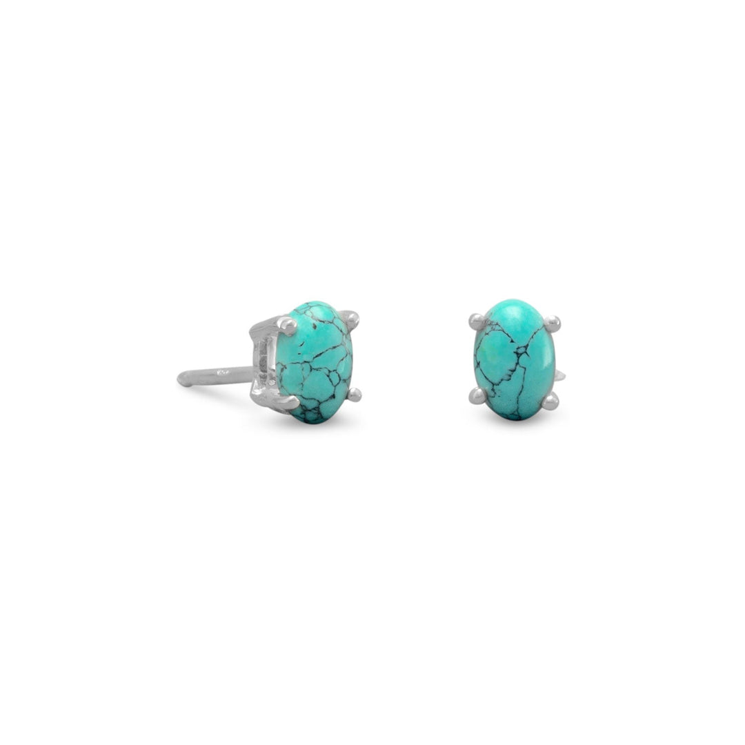 Stabilized Turquoise Stud Earrings Default Title Earrings