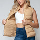Snobbish Zip Up Turtleneck Vest with Pockets Vest Jackets