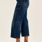 Judy Blue high waist wide crop denim jeans with patch pocket