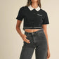 MABLE Button Down Contrast Collared Knit Cardigan
