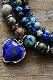 Imperial Stone Heart Three-Layered Bracelet | Bracelets Daverri Fashions