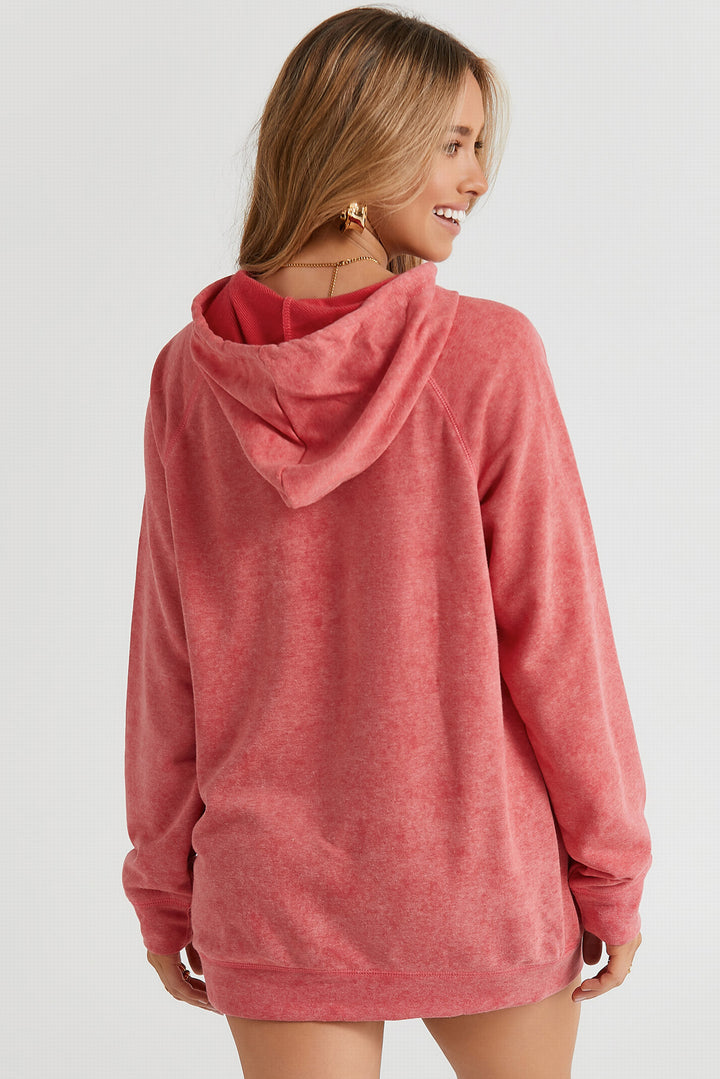 Long Sleeve Front Pocket Hoodie Tops