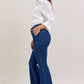 Judy Blue High Waist Flare Jeans with Front Patch Pockets - DAVERRI FASHIONS