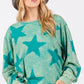 SAGE + FIG Mineral Wash Star Pattern T-Shirt - DAVERRI FASHIONS