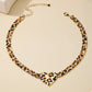 Leopard Heart Chain Necklace - DAVERRI FASHIONS