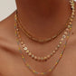 18K Gold-Plated Layered Resin Bead Necklace - DAVERRI FASHIONS
