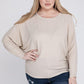 Zenana Plus Batwing Sleeve Knit Top-Casual Comfort Shirts & Tops