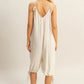 HYFVE V-Neck Pocket Detail Side Tie Hem Romper Rompers