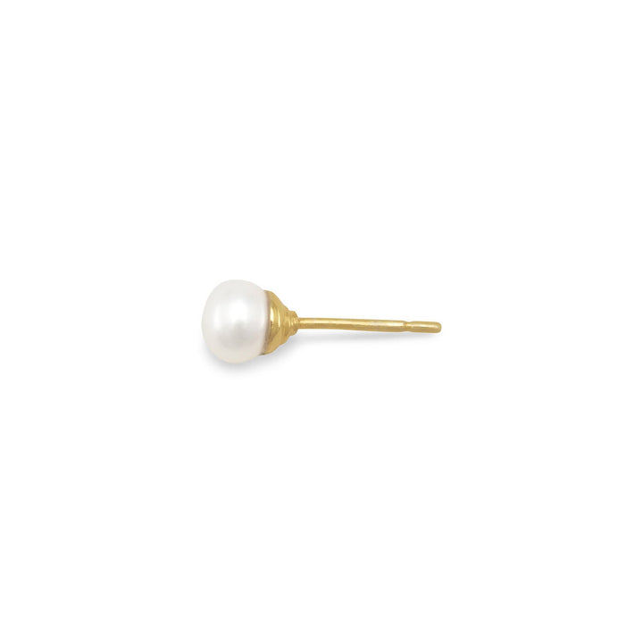 14 Karat Gold Plated Cultured Freshwater Pearl Stud Earrings Earrings