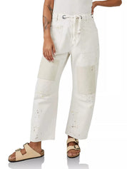 White Washed Wide Leg Barrel Jeans | Jeans Daverri Fashions