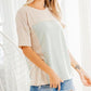 Heimish Contrast Round Neck Short Sleeve T-Shirt T-Shirts