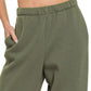 Zenana Fleece Sweatpant with Pockets - DAVERRI FASHIONS