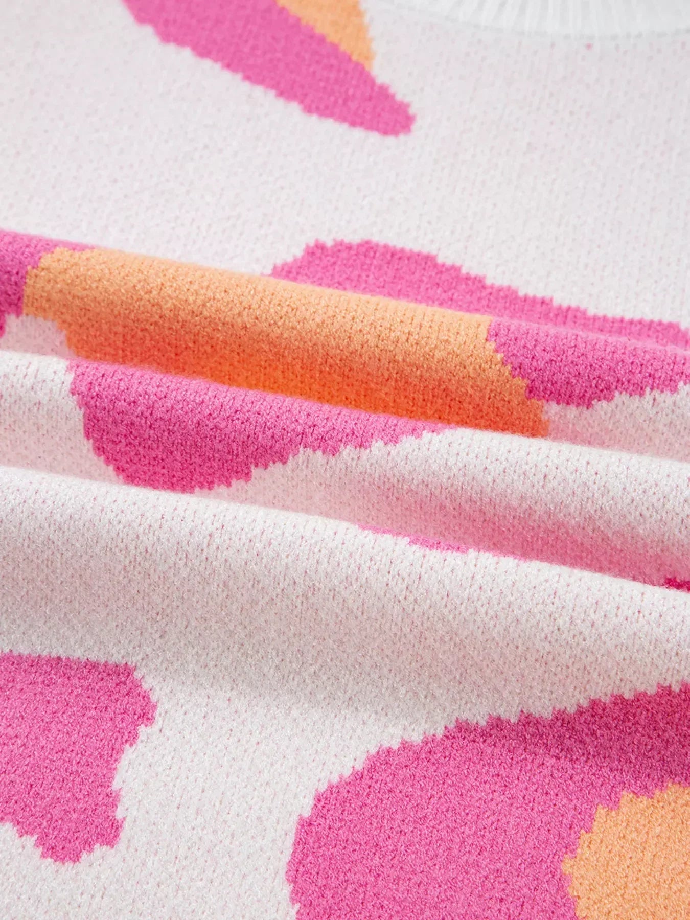 Leopard Print Drop Shoulder Baggy Sweater - DAVERRI FASHIONS