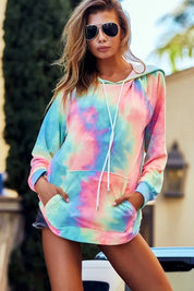 BiBi Tie Dye French Terry Hoodie with Kangaroo Pocket | Hoodies Daverri Fashions
