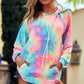 BiBi Tie Dye French Terry Hoodie with Kangaroo Pocket - DAVERRI FASHIONS