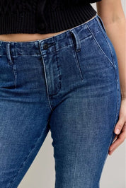 Judy Blue Full Size Mid Rise Bootcut Jeans with Welt Pockets Plus Size | Jeans Daverri Fashions