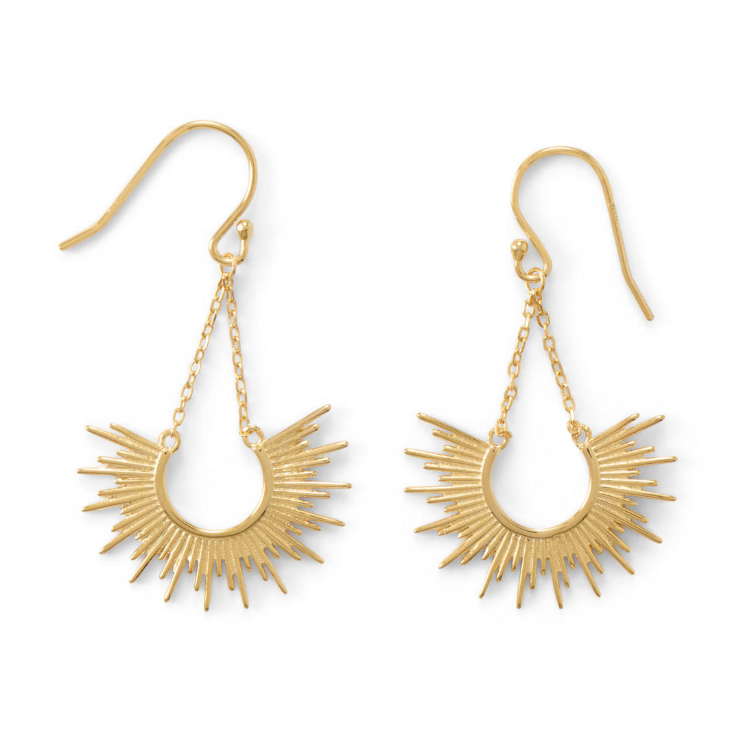 "Shine On!" 14 Karat Gold Plated Sunburst Earrings Default Title Earrings