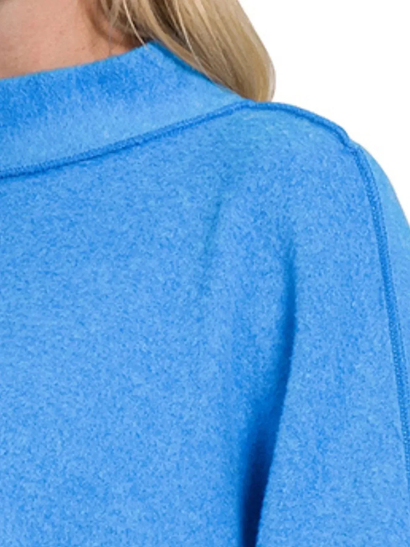 Zenana Brushed Melange Hacci Cropped Sweater - DAVERRI FASHIONS