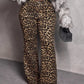 Leopard Wide Leg Pants - DAVERRI FASHIONS