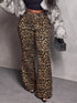 Leopard Wide Leg Pants - DAVERRI FASHIONS