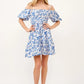 And The Why Off Shoulder Bubble Sleeve Dress Mini Dresses
