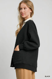 Umgee Button-Up Jacquard Cardigan | Cardigans Daverri Fashions