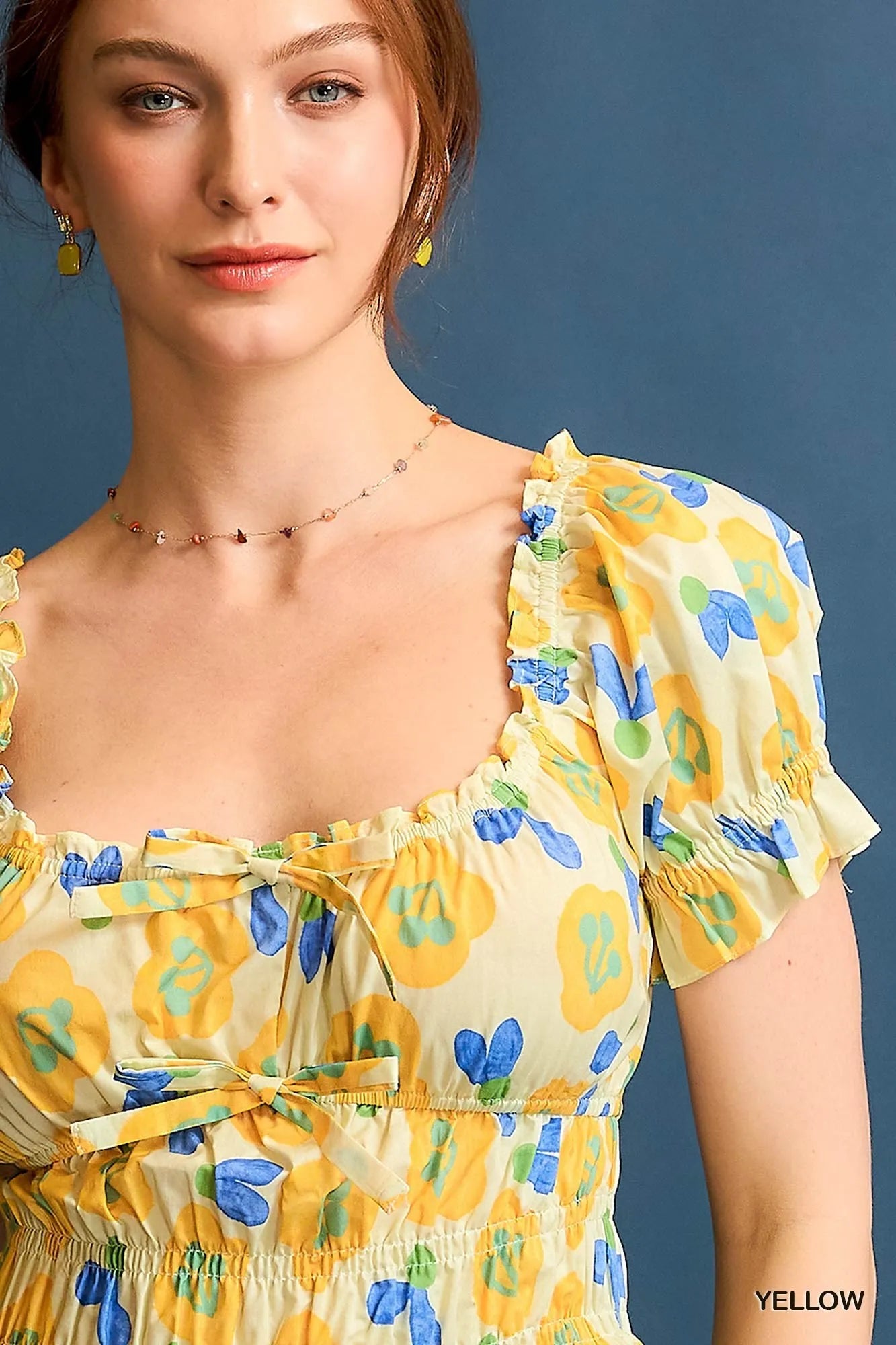 Umgee Floral Smocked Peplum Blouse | Daverri Fashions