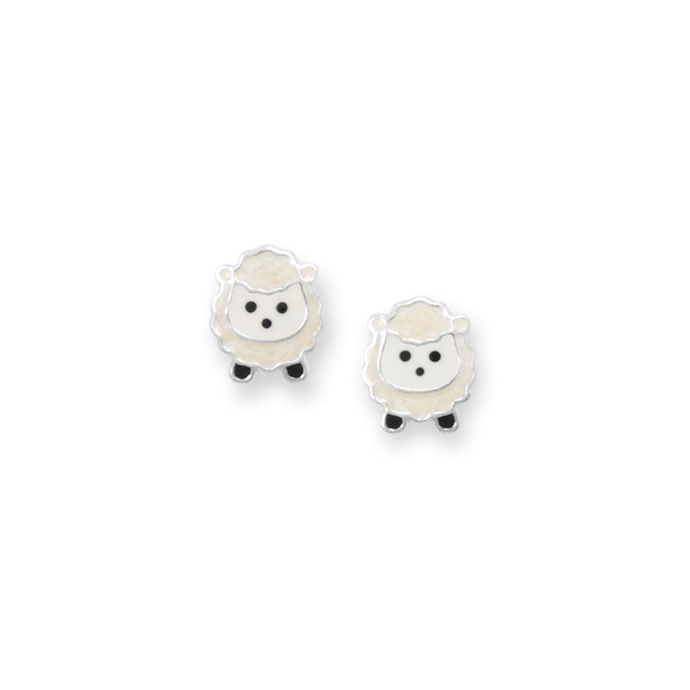 Pearly Enamel Lamb Stud Earrings Default Title Earrings