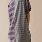 Striped Oversized Half Button Shirt Dress - DAVERRI FASHIONS
