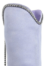 Ashipa Diamante Chain Detail Calf Boots | Boots Daverri Fashions