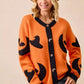 BiBi Halloween Witch Hat Moon Bat Artwork Cardigan - DAVERRI FASHIONS