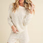 Aemi + Co Round Neck Drop Shoulder Knit Top White L Tops