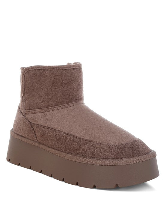 Dark Grey Holias Chunky Heeled Snow Boots | Boots Daverri Fashions