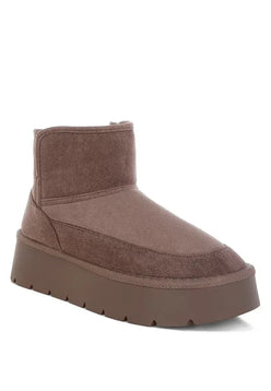 Holias Chunky Heeled Snow Boots - DAVERRI FASHIONS