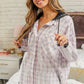 BiBi Casual Check Shirts With Hood Tops