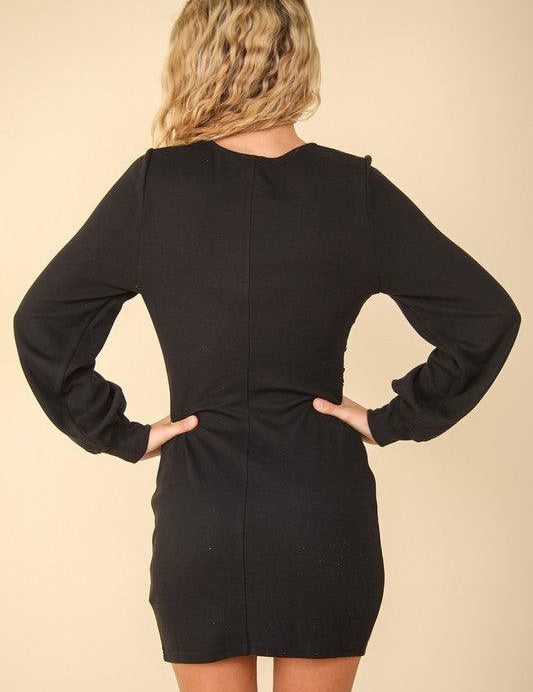 VERY J Ruched Detail Bodycon Mini Dress | Mini Dresses Daverri Fashions