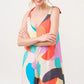 And The Why Tied Shoulder Straps Wide-Leg Geo Print Jumpsuit Jumpsuits