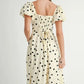MABLE Polka Dot Puff Sleeve Midi Dress - DAVERRI FASHIONS