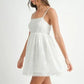 MABLE Eyelet Lace Babydoll Mini Cami Dress - DAVERRI FASHIONS