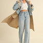 MABLE Layered Look Trench Coat With Denim Jacket