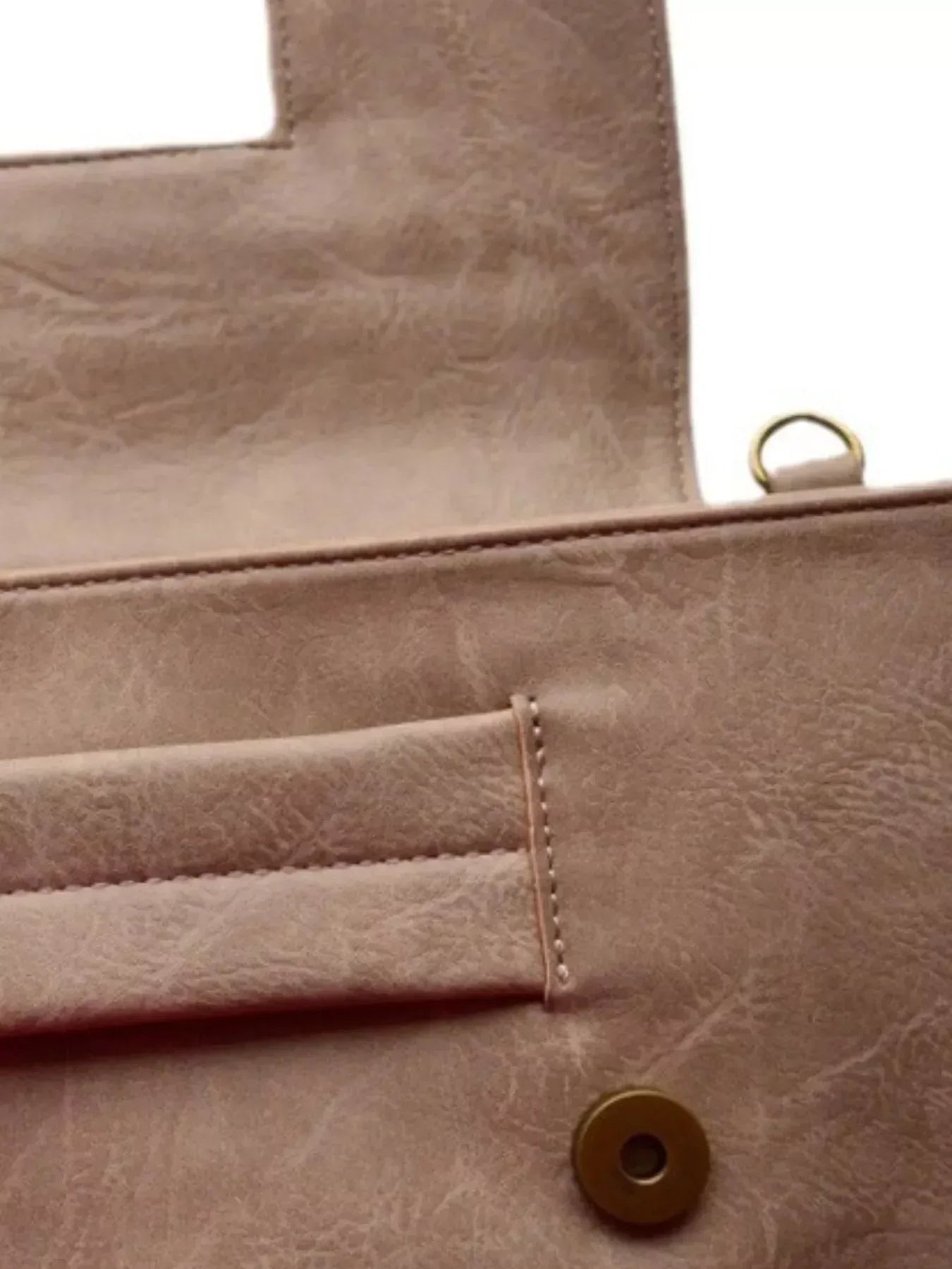 PU Leather Square Crossbody Bag - DAVERRI FASHIONS