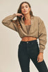 MABLE Long Sleeve Two Way Jacket Mocha