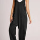 Lovelet Wide Strap Jumpsuit with Pockets - DAVERRI FASHIONS