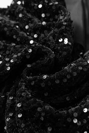 Sequin Round Neck Long Sleeve Mini Dress | Daverri Fashions