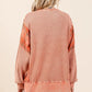 Mittoshop Plaid Panel Mineral Wash French Terry Sweatshirt