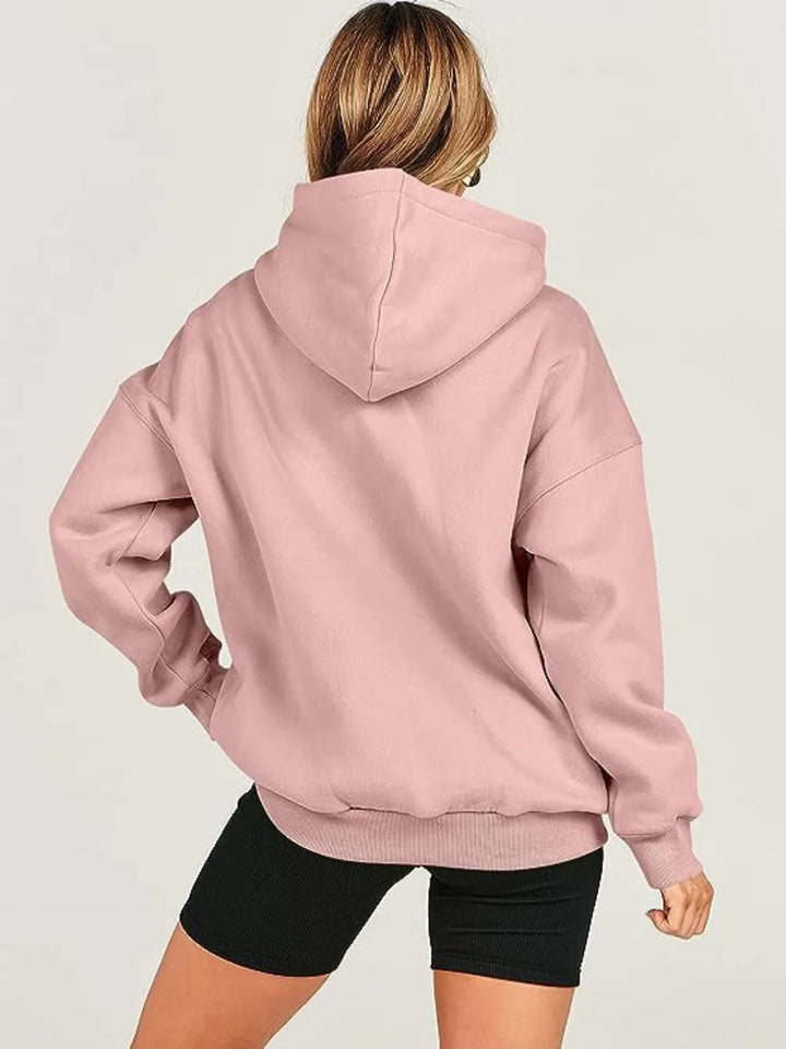 Dropped Shoulder Long Sleeve Hoodie | Hoodies Daverri Fashions