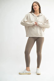 MONO B Drift Burnout Fleece Snap Hoodie | Daverri Fashions